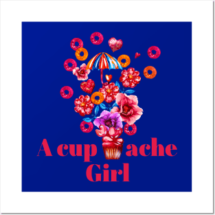 A cup ache girl Posters and Art